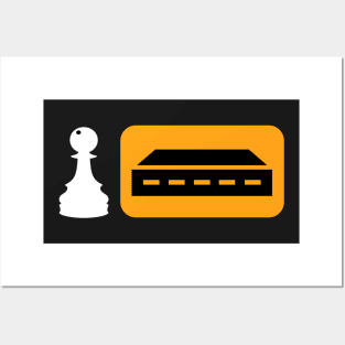 Pawn chess piece + hub - for chess fans Posters and Art